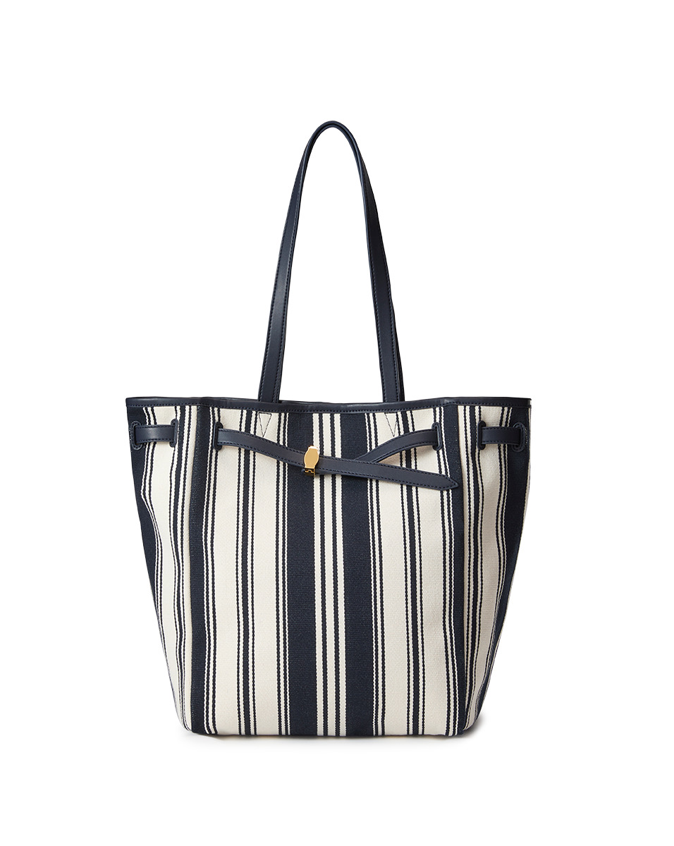 VERONICA BEARD STRIPED CANVAS DASH TOTE - 7