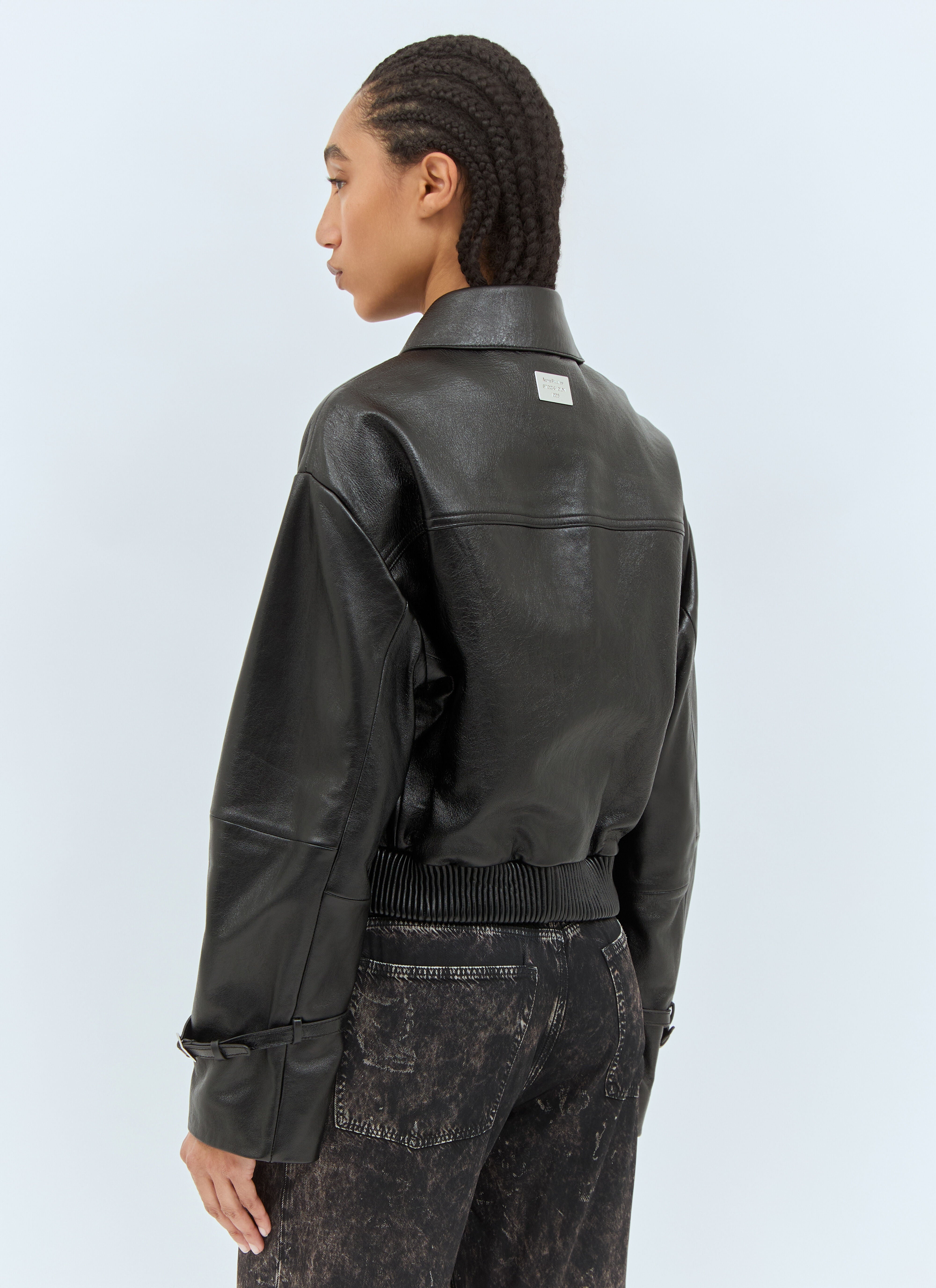 レザージャケット・コート ACNE STUDIOS Women Leather Jackets A70175 700 Acne Studios - Leather jacket - Brown