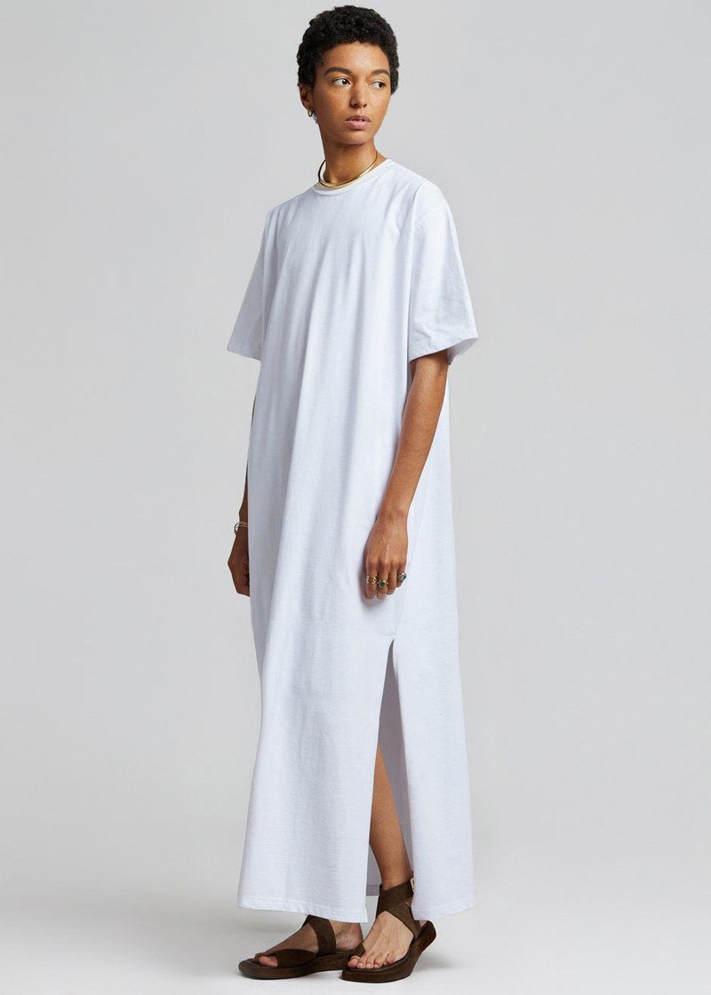 Lou Oversized Tee Dress - Optic White 3