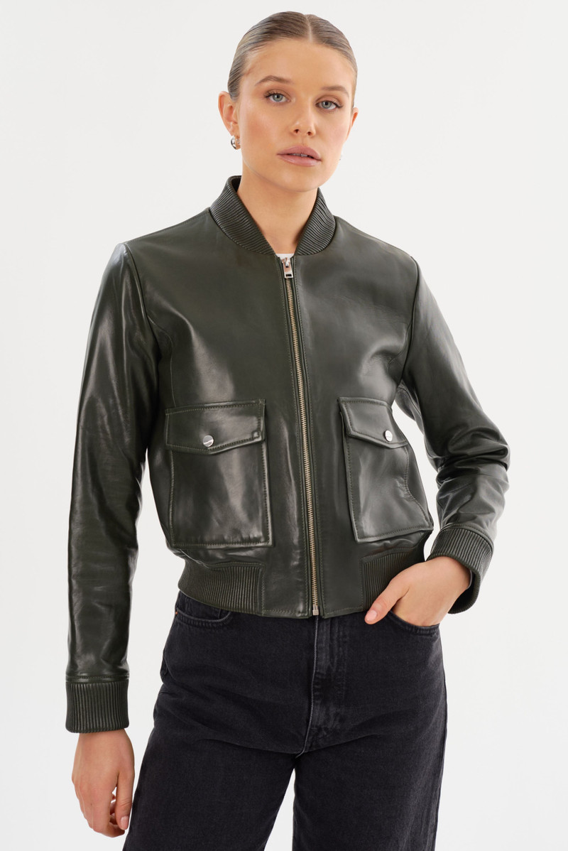 CANDACE | Leather Bomber Jacket 7