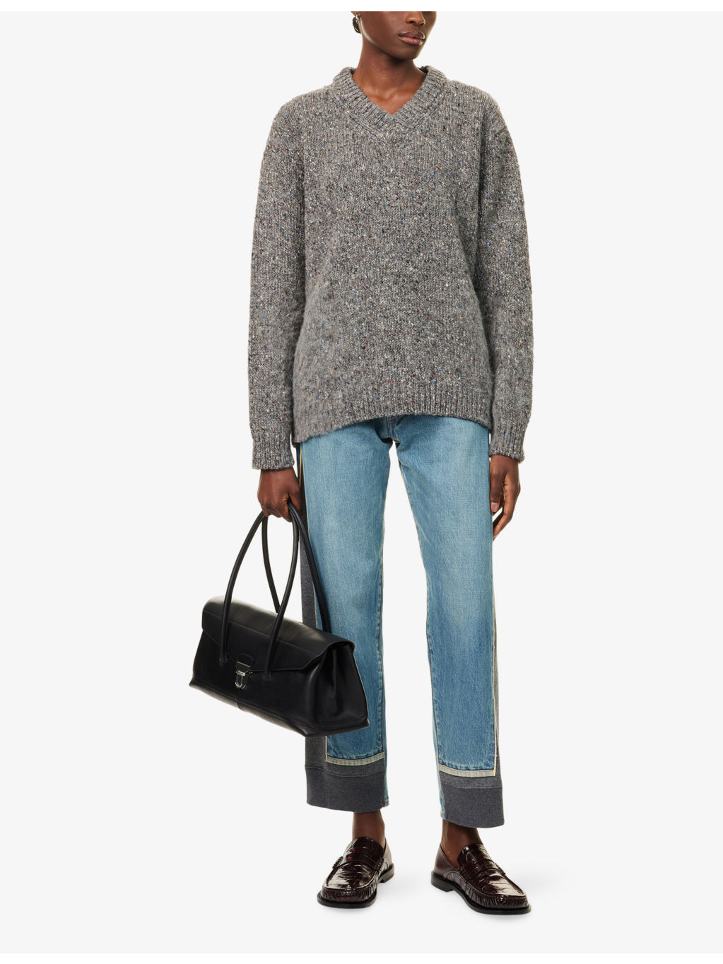 Panelled Straight-Leg Denim Jeans - 2