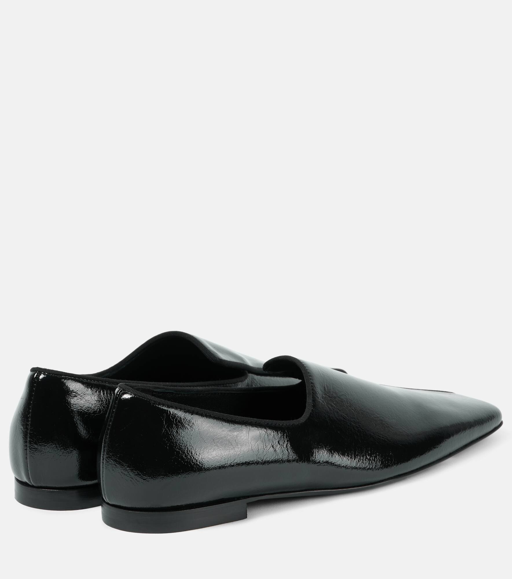 Crinkled leather loafers - 2