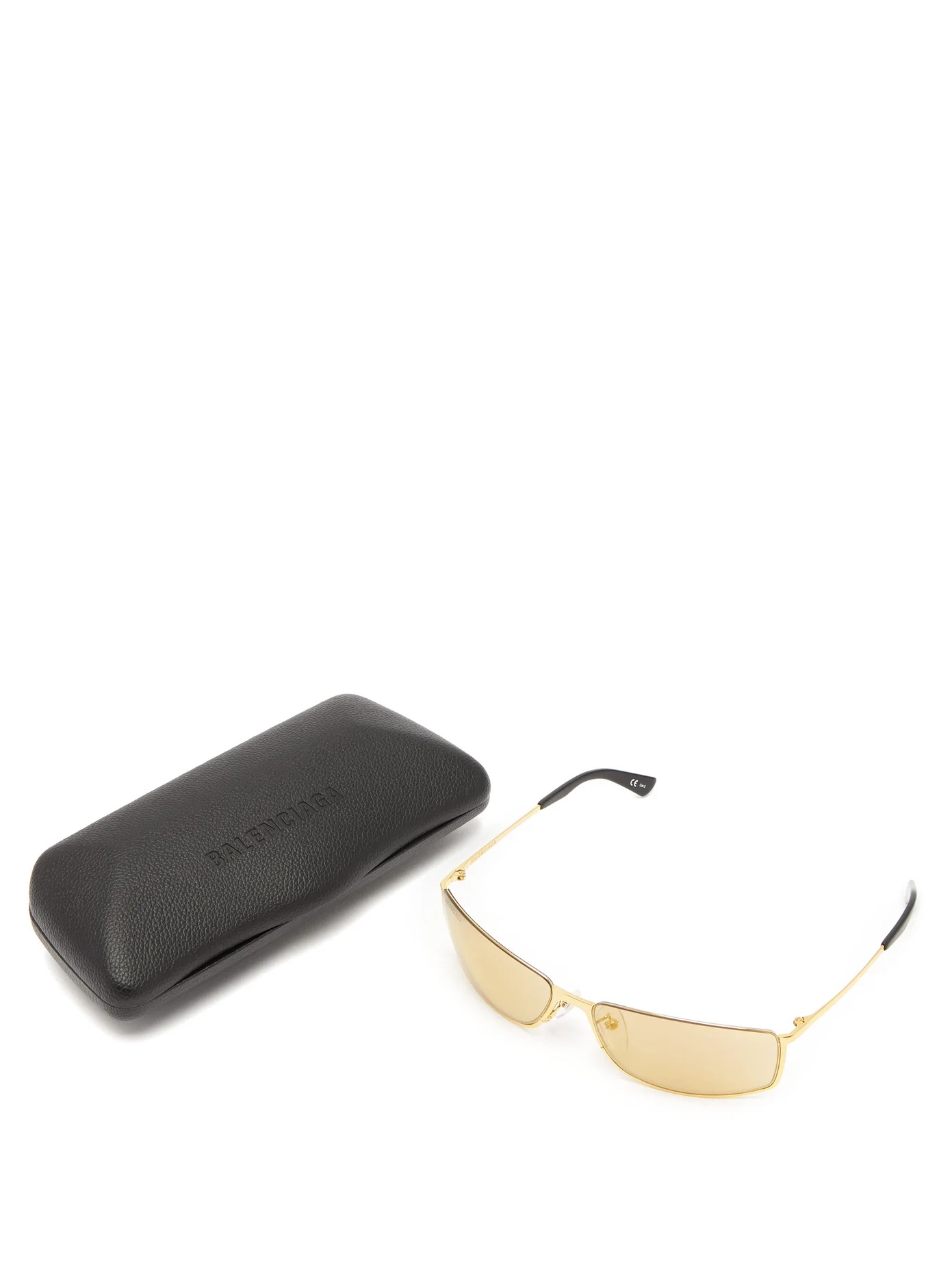 Slim rectangular metal sunglasses - 5