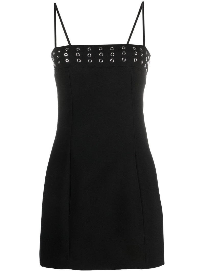 eyelet-embellished minidress - 1
