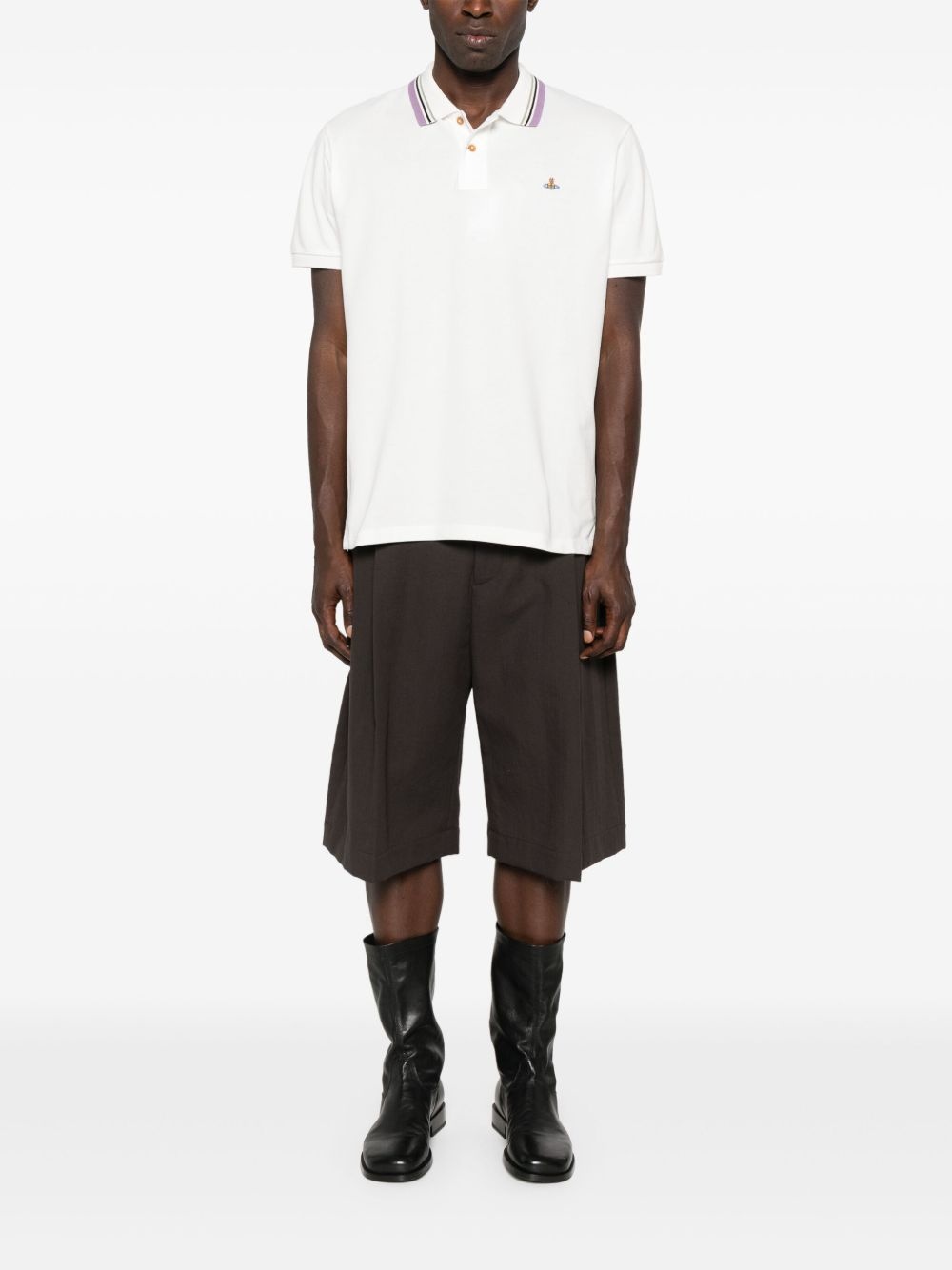 Orb-embroidered polo shirt - 2