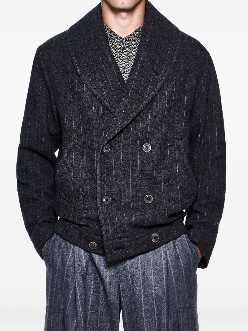 GIORGIO ARMANI pinstripe double-breasted jacket outlook