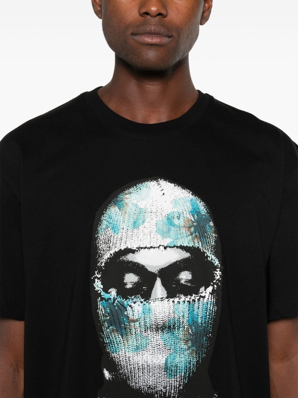 ★関税込★IH NOM UH NIT★MASK MARBLE EFFECT RELAXED FIT T BK Ih Nom Uh Nit mask-print T-shirt | Black | FARFETCH