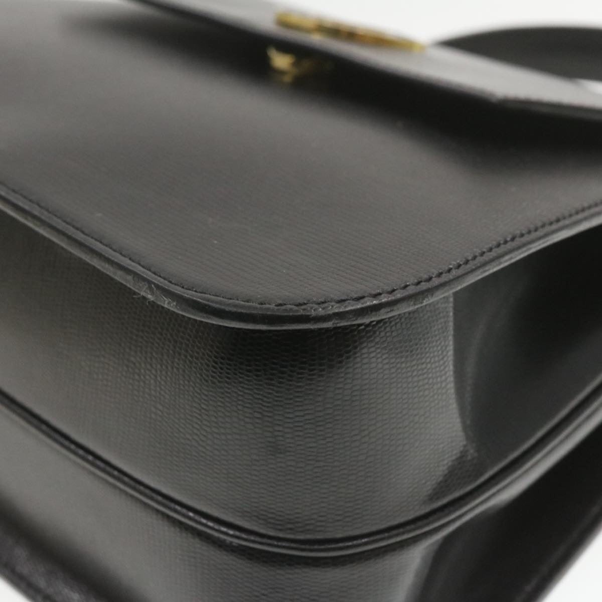 CELINE Hand Bag Leather Black - 11