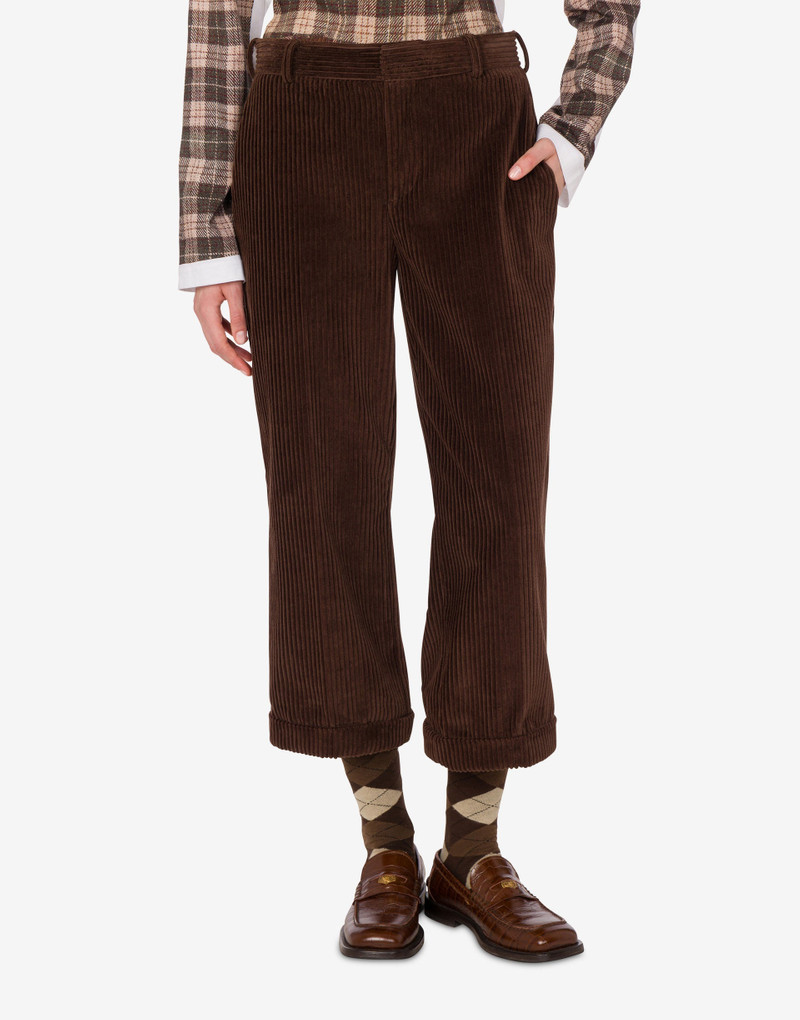 Moschino CORDUROY CROP PANTS outlook