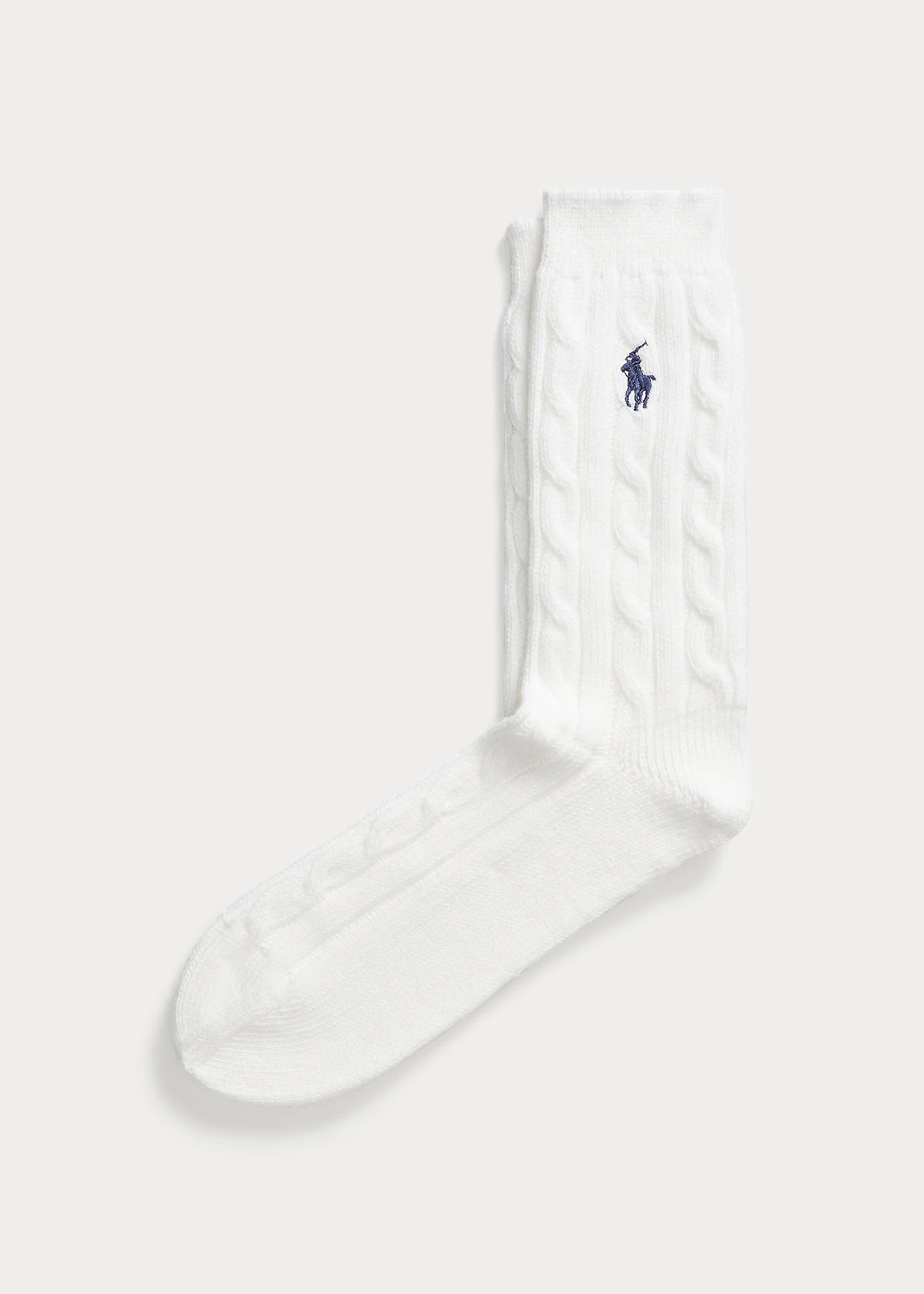 Cable-Knit Crew Socks - 1