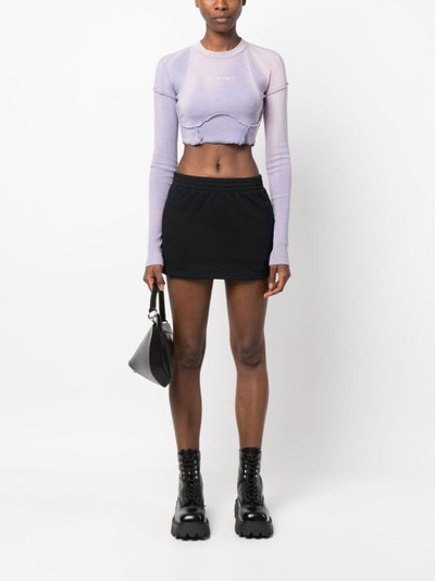 VETEMENTS elasticated cotton-blend miniskirt outlook