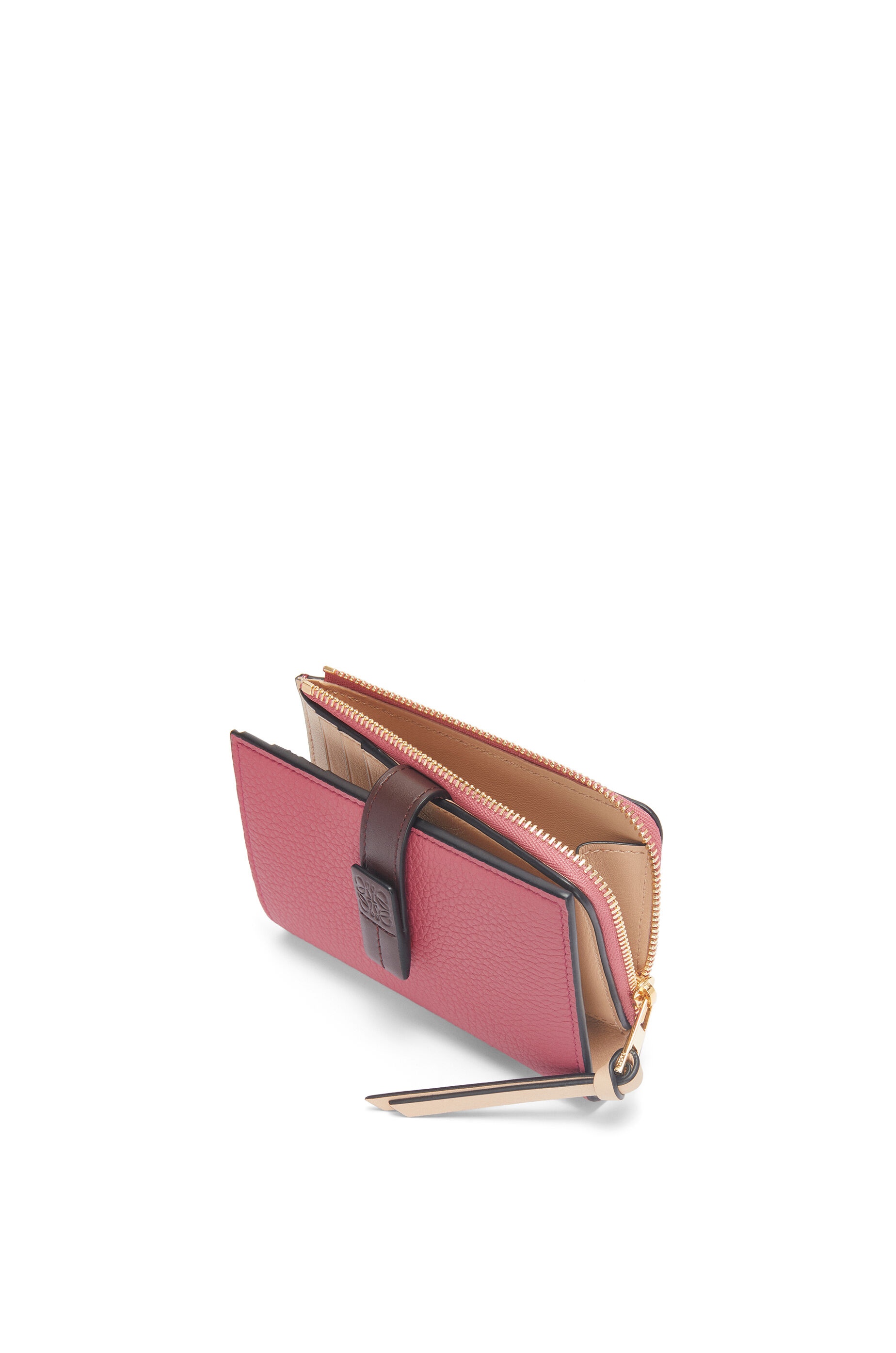 Slim zip bifold wallet in soft grained calfskin - 3