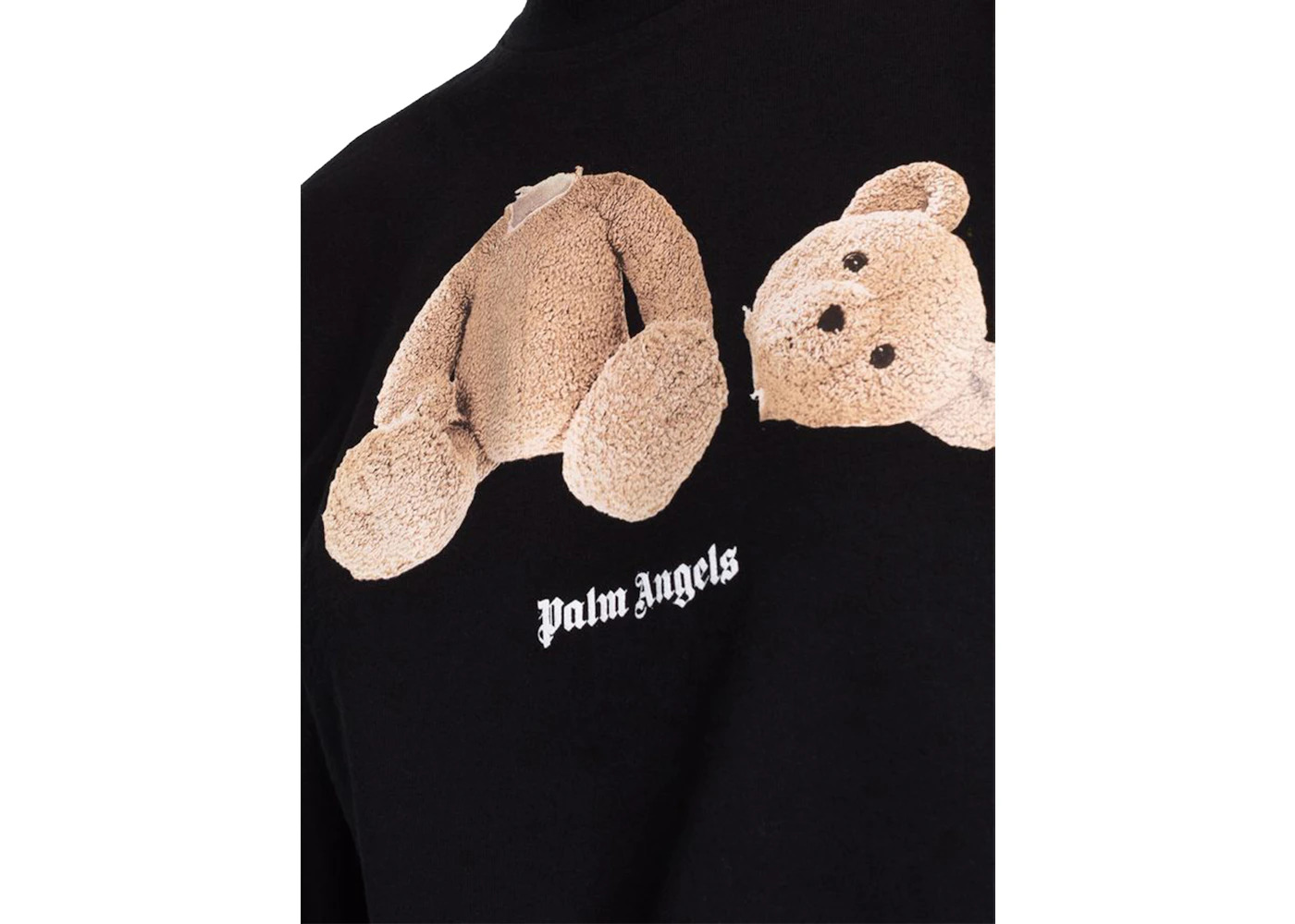 Palm Angels Womens Bear Cropped T-Shirt Black/Brown - 2