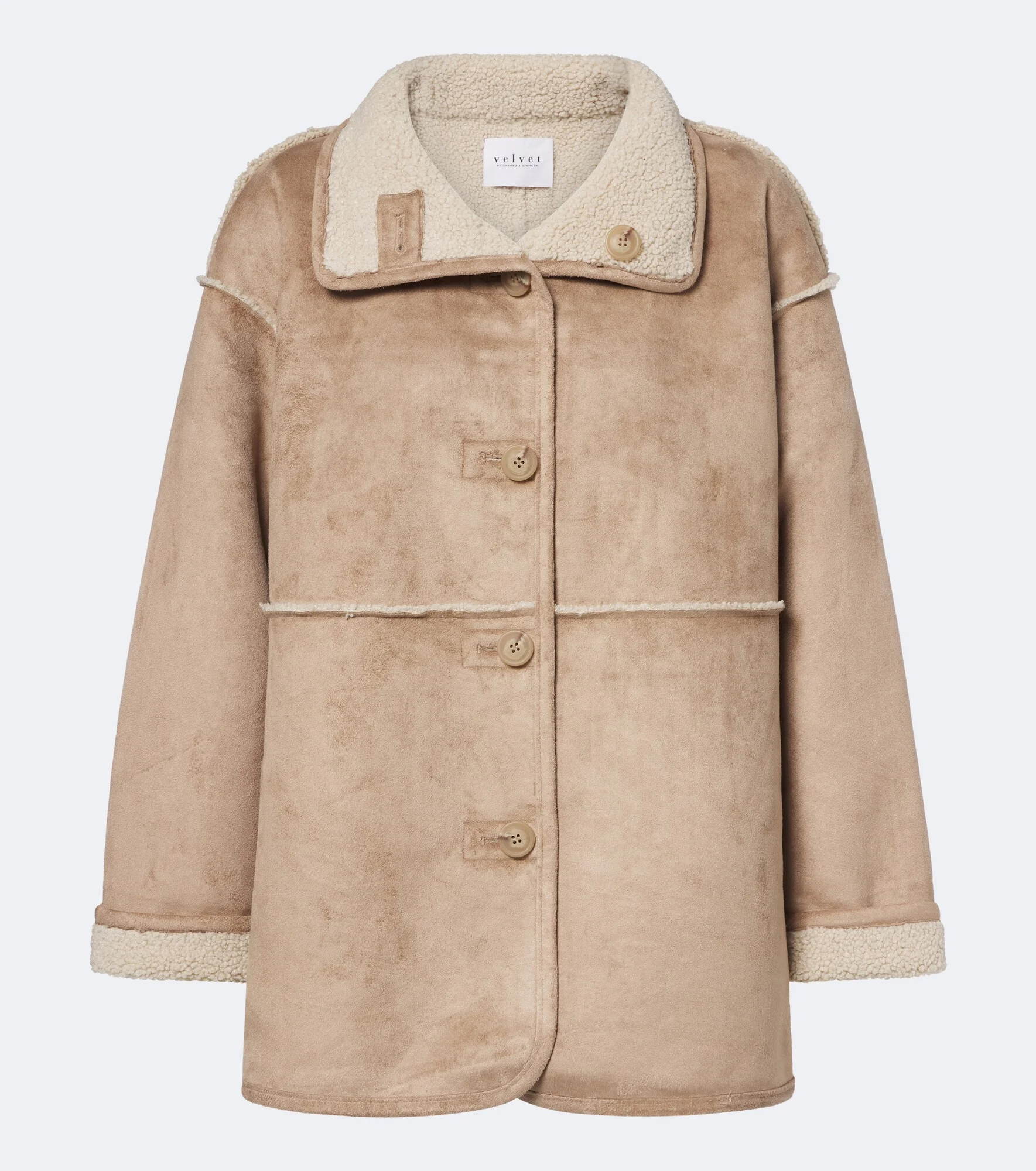 Shona teddy-trimmed jacket - 1