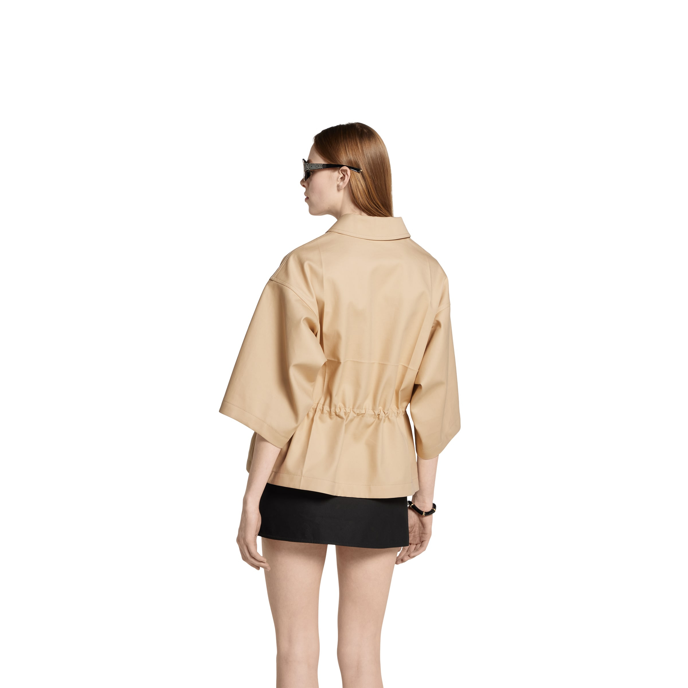 Cotton gabardine short sleeve jacket - 4