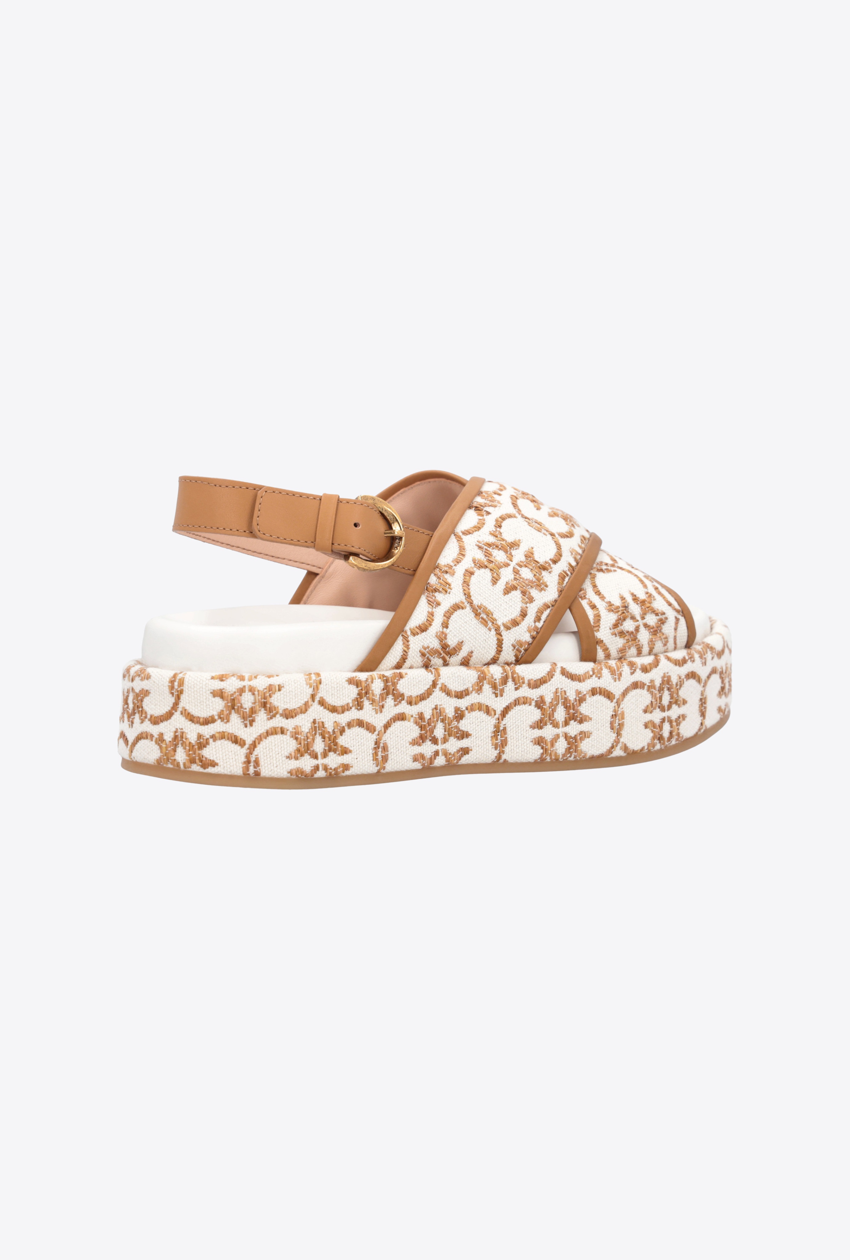 MONOGRAM PLATFORM SANDALS - 3