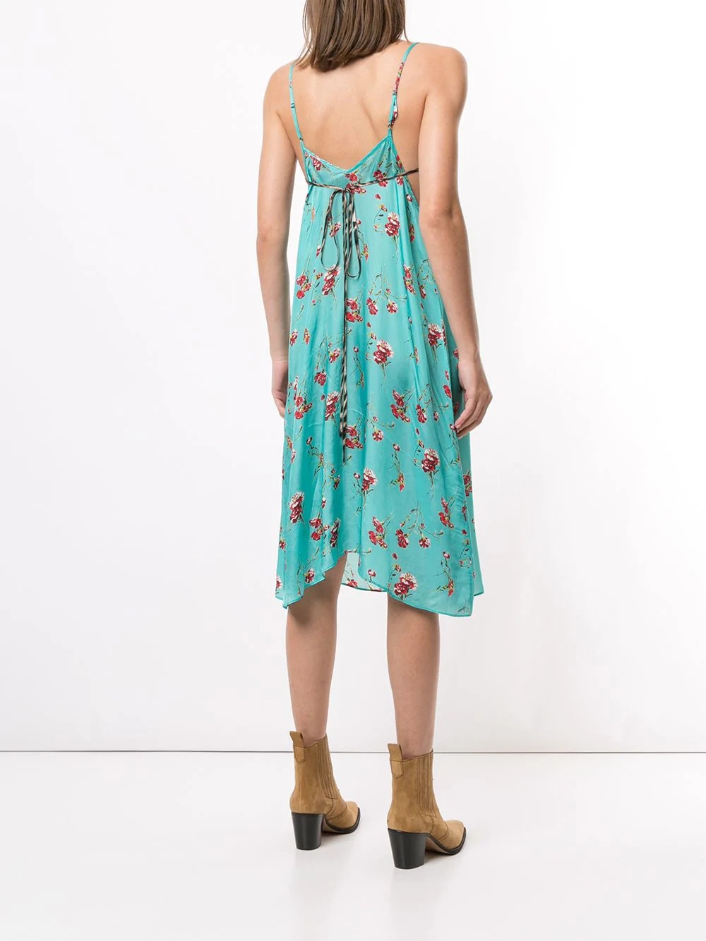 floral-print slip dress - 4