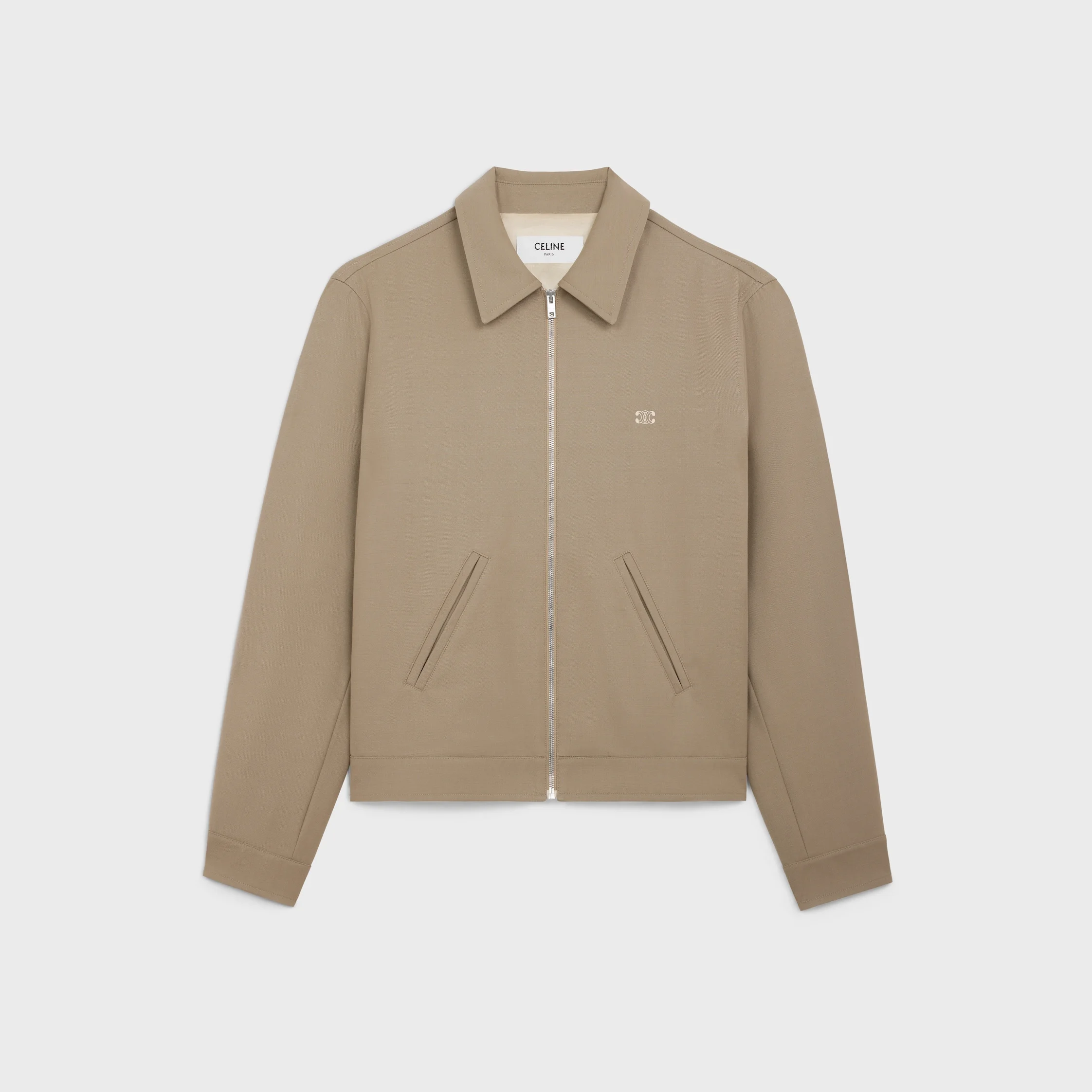 triomphe blouson jacket in wool twill - 1