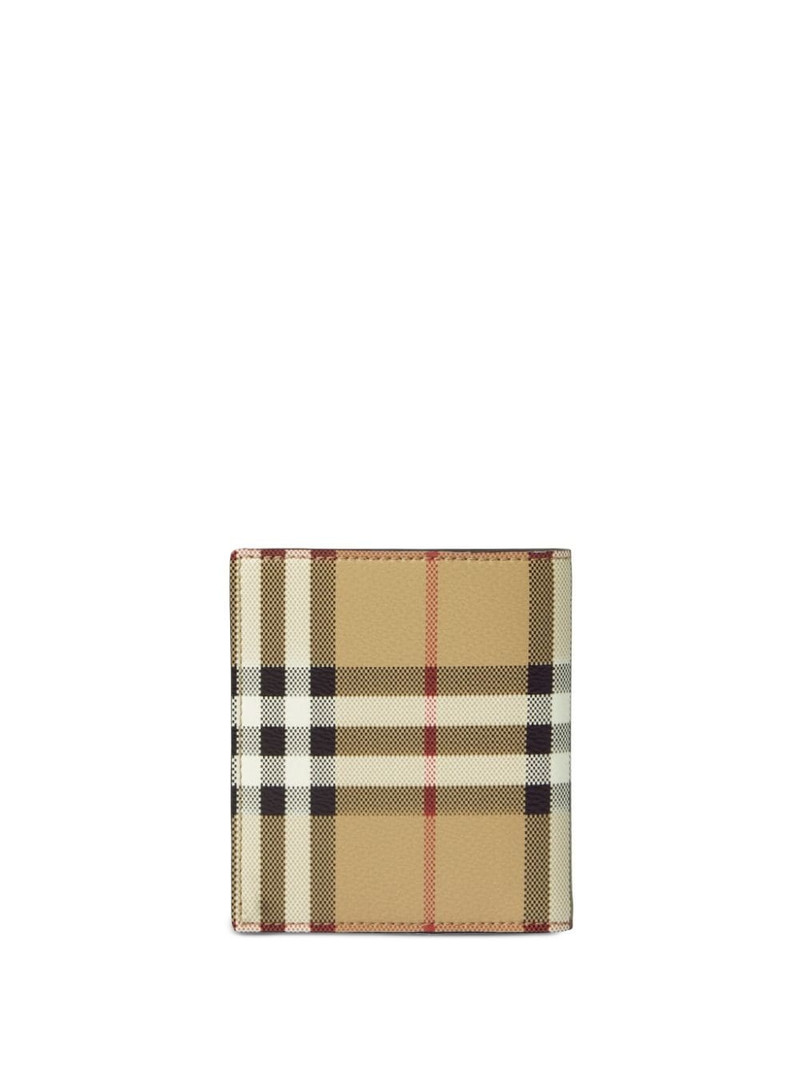 Burberry check-print bifold wallet outlook