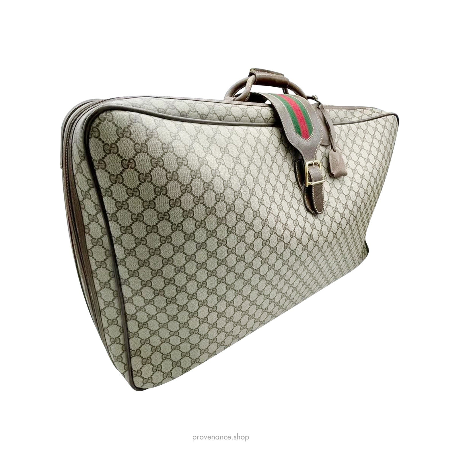Gucci GG Supreme Suitcase with Web Detail - 4