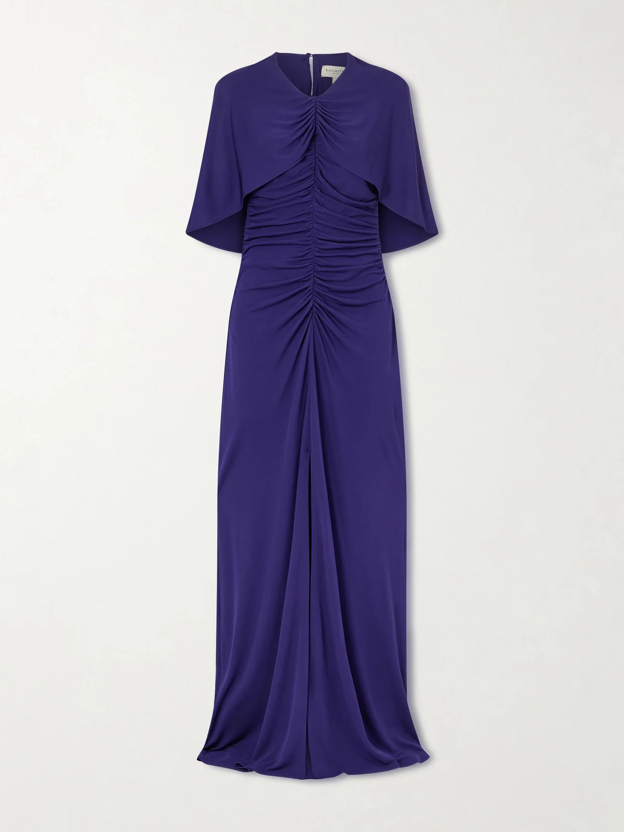Matilda Ruched Cape-effect Jersey Gown - 1