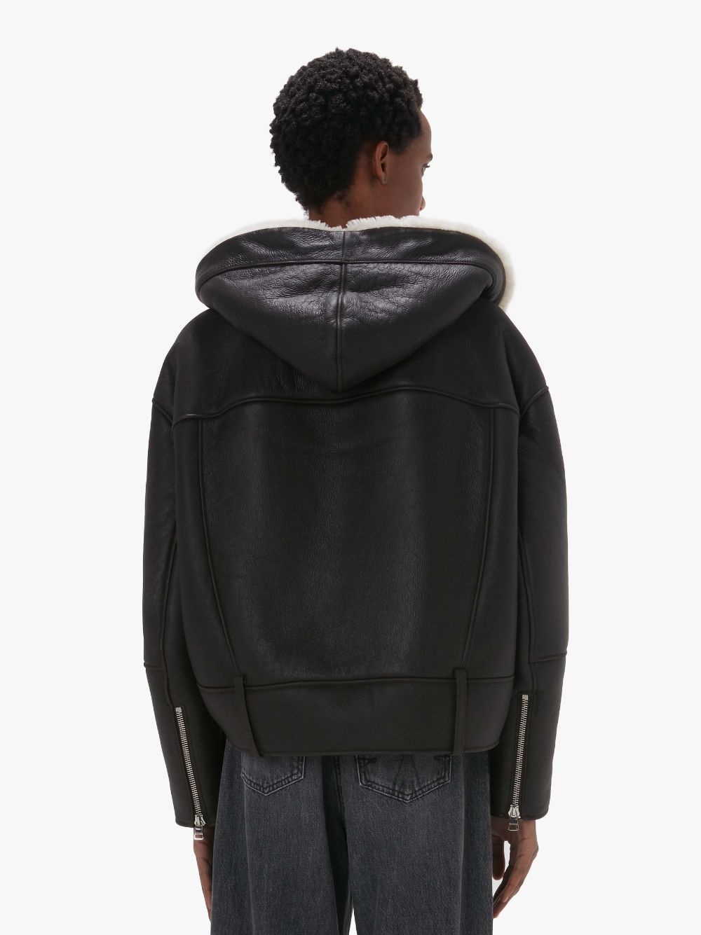 HOODED BIKER JACKET - 3