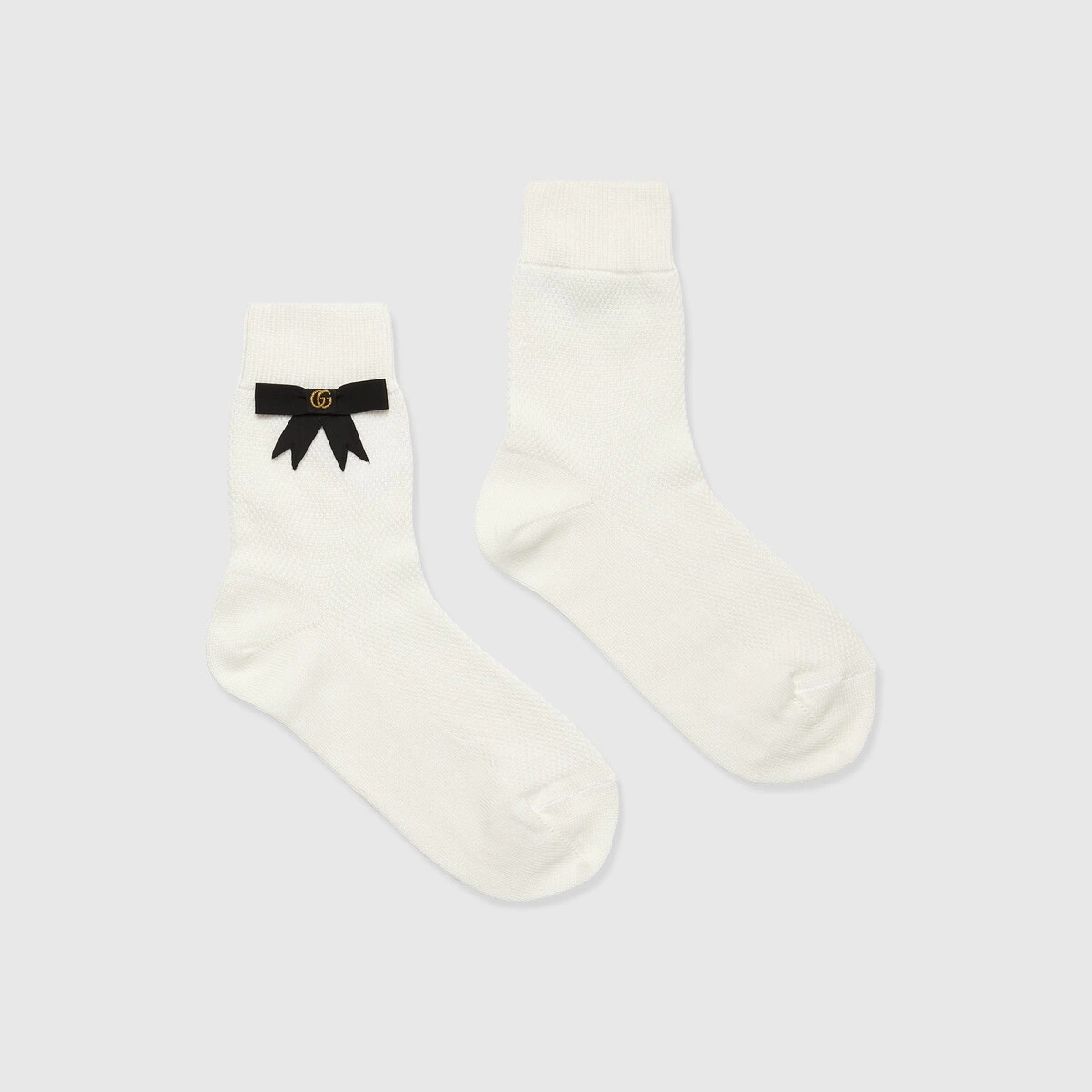 Cotton blend socks with GG bow - 2