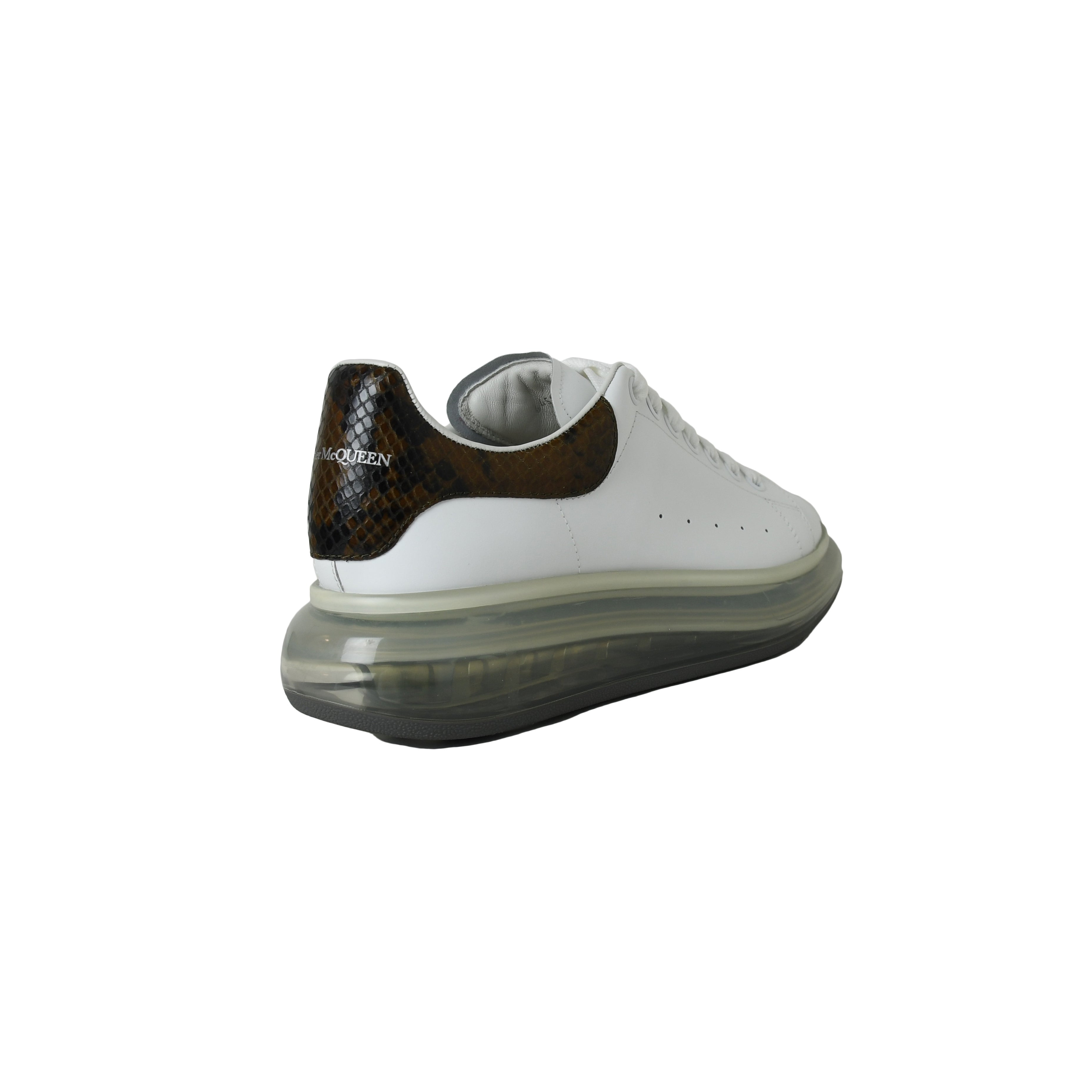 Alexander Mcqueen Larry Leather Sneaker White Brown Transparent - 3
