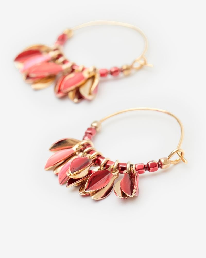 ISABEL MARANT Shiny Leaf hoop earrings - Gold
