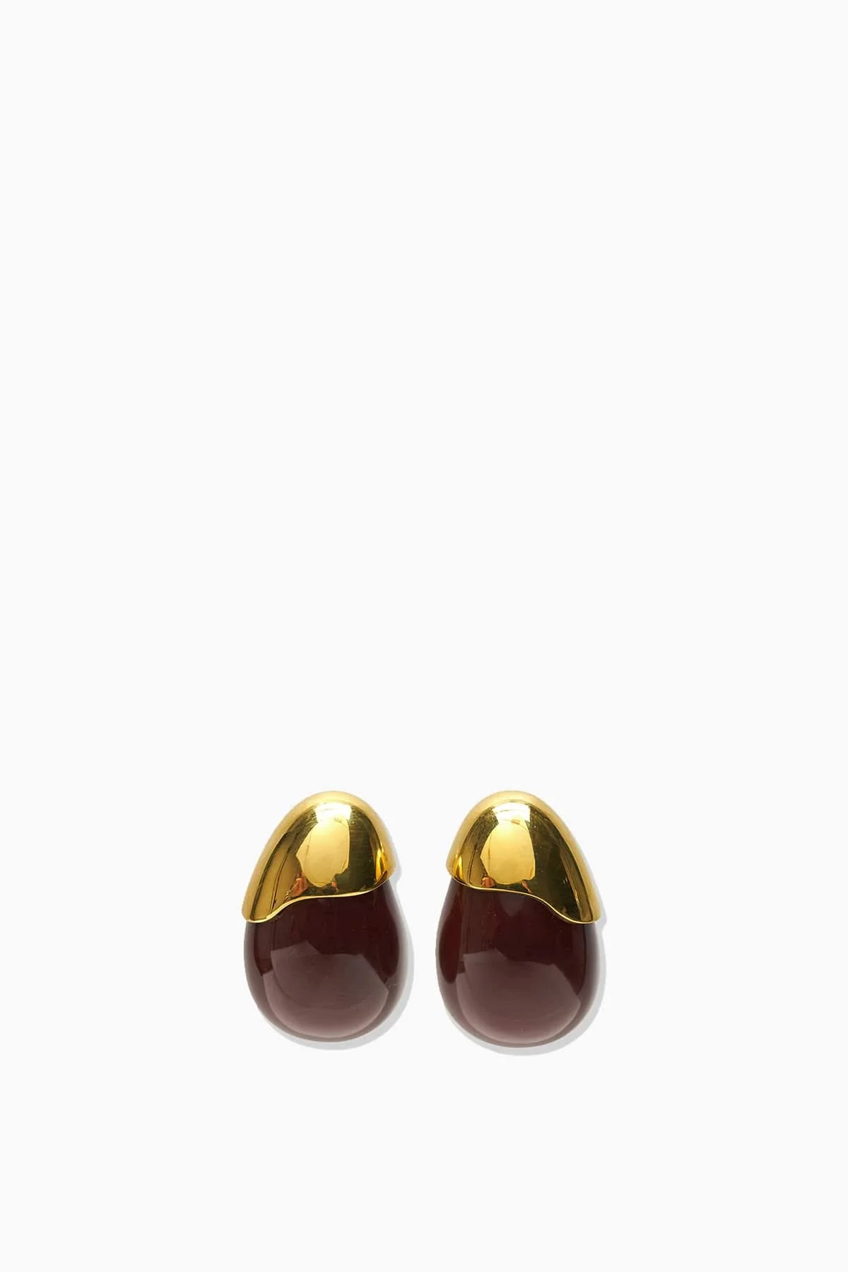 Toro Earrings in Aubergine Brown - 1