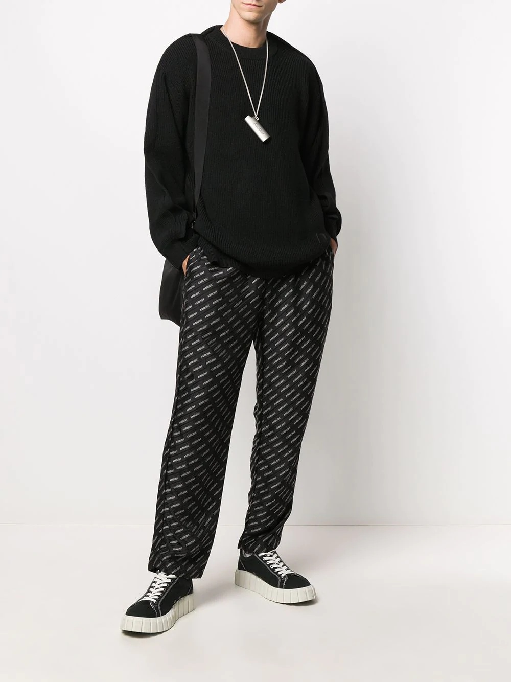 diagonal logo track pants - 2