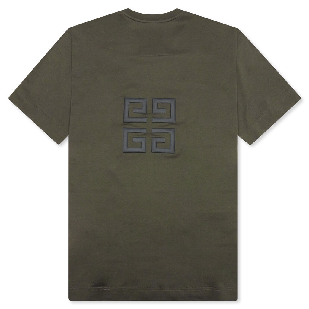 OVERSIZED FIT GIVENCHY EMBROIDERY T-SHIRT - GREYISH GREEN - 2