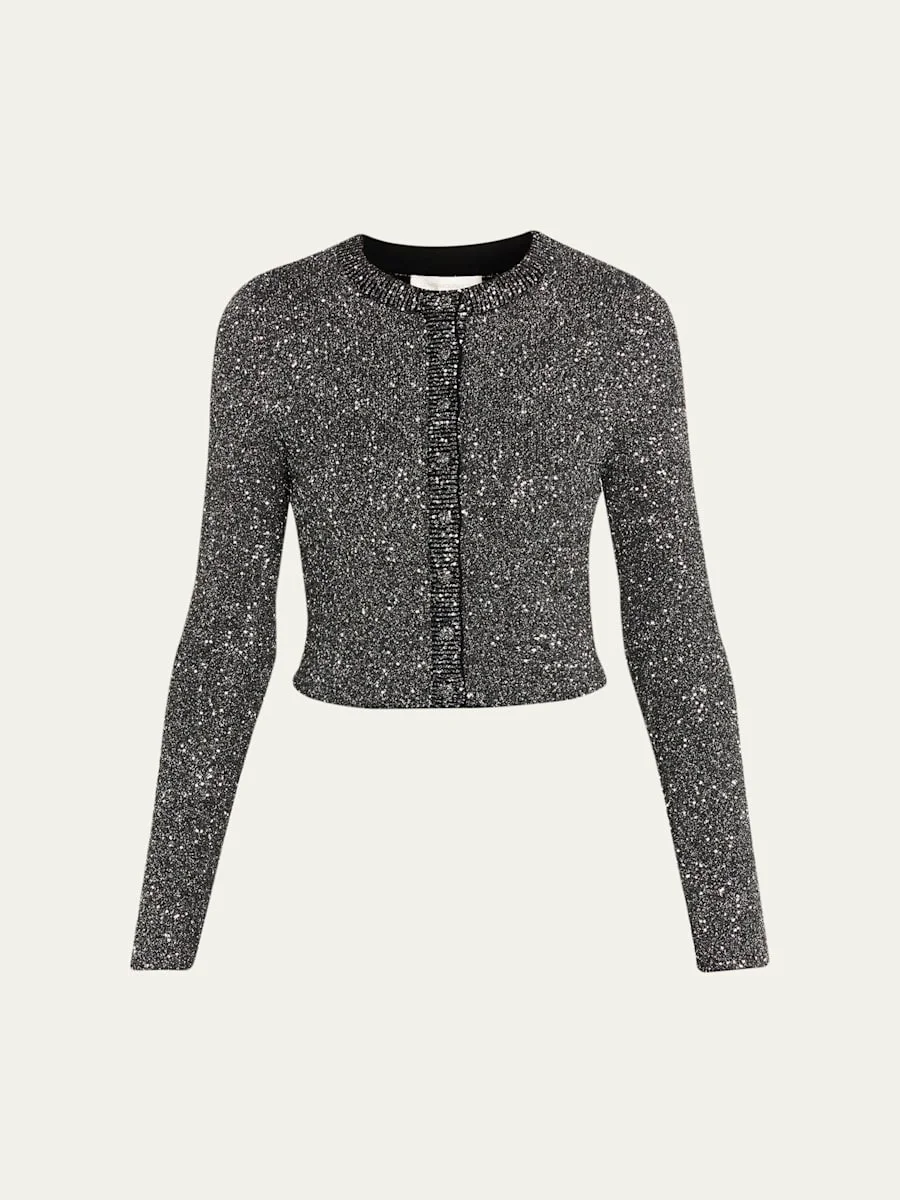 Ferra Sequined Knit Cardigan - 1