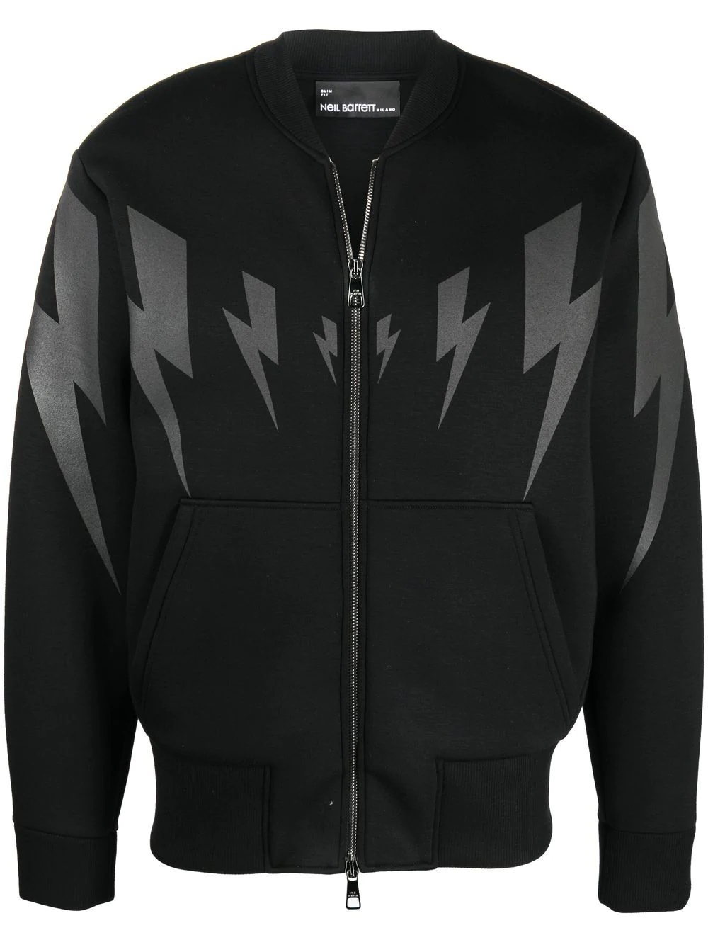 thunderbolt-print bomber jacket - 1