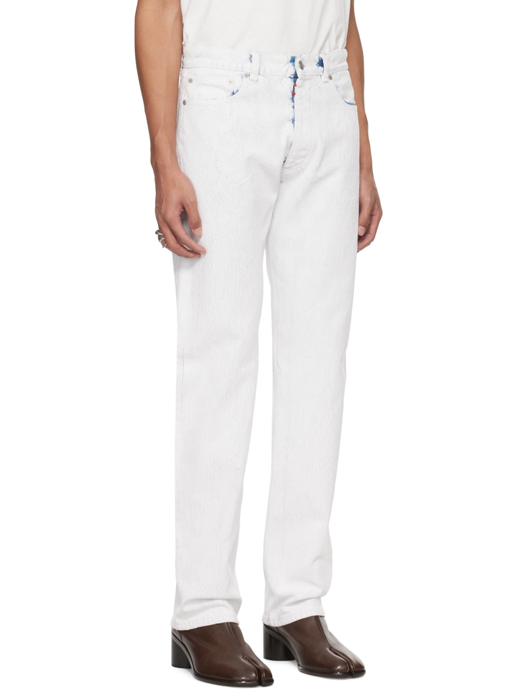 White 5-Pocket Jeans - 2