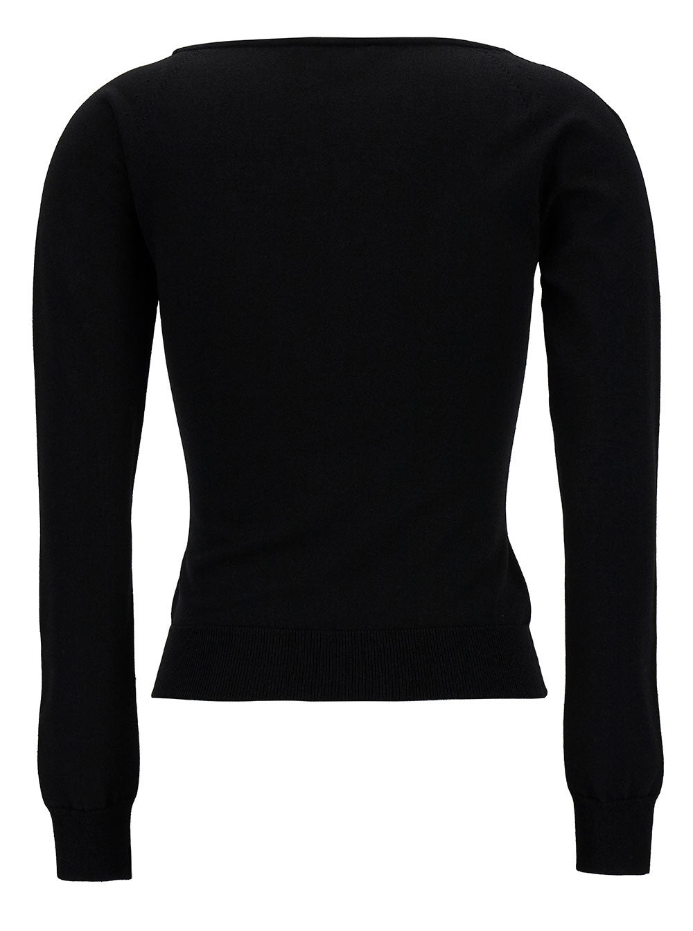 Alexander Mcqueen Women Black Top With Square Neckline In Viscose Blend Woman - 2