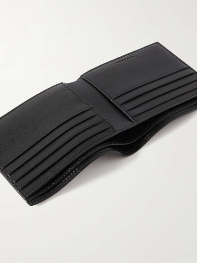 BALENCIAGA Cash Square Logo-Print Leather Bifold Wallet outlook