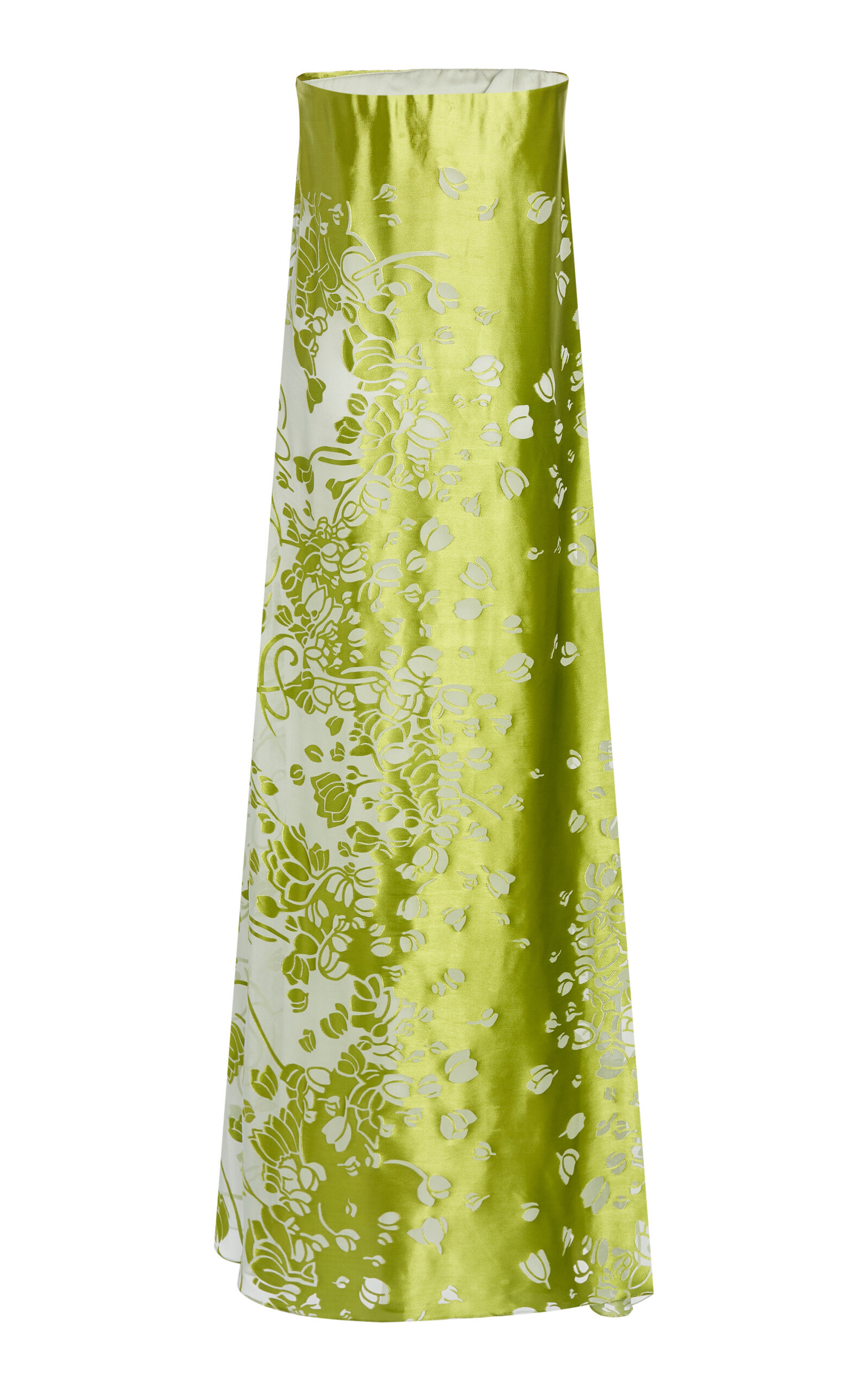 Satin Burnout Maxi Dress green - 5