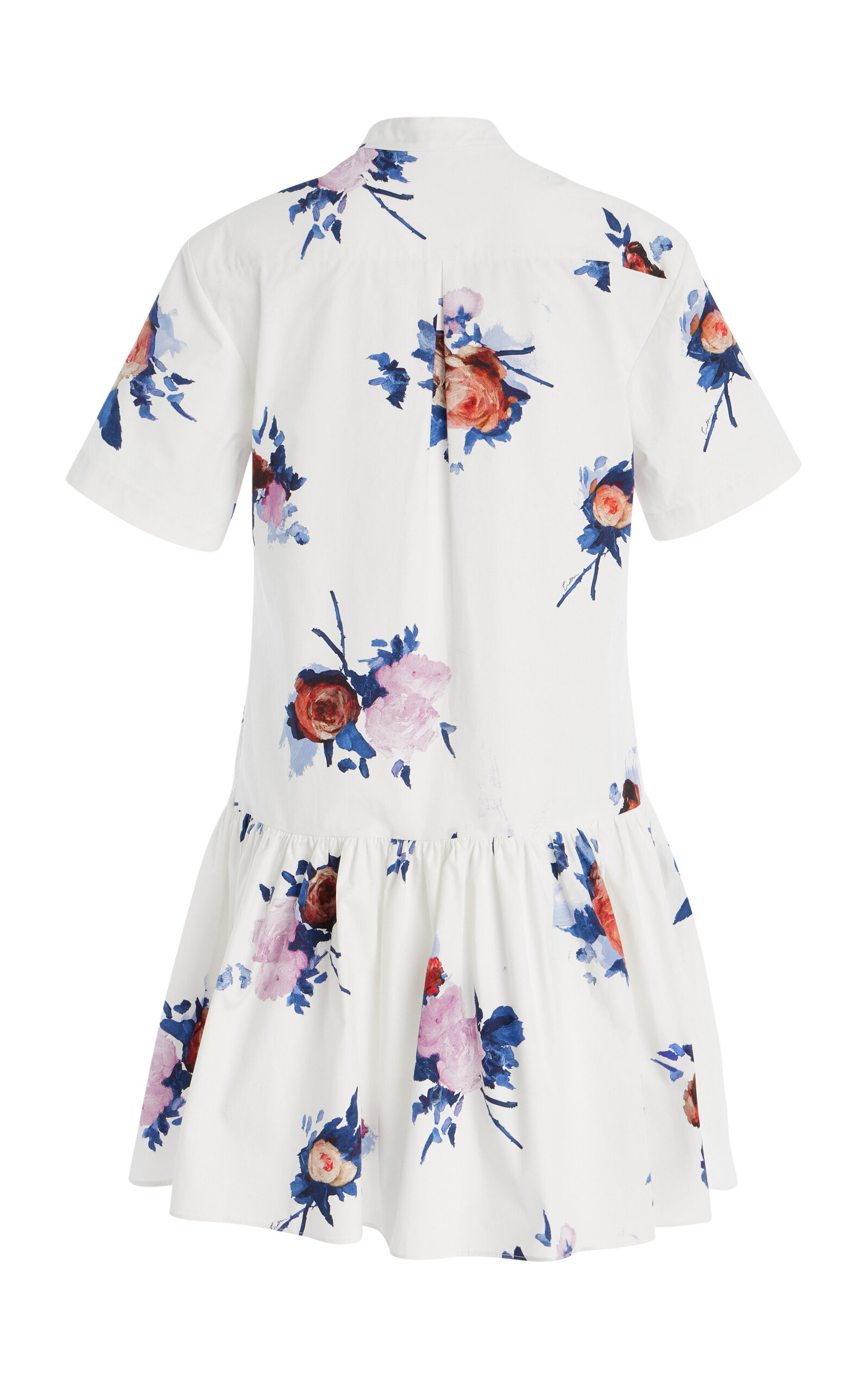 Floral-Print Cotton Mini Dress white - 2