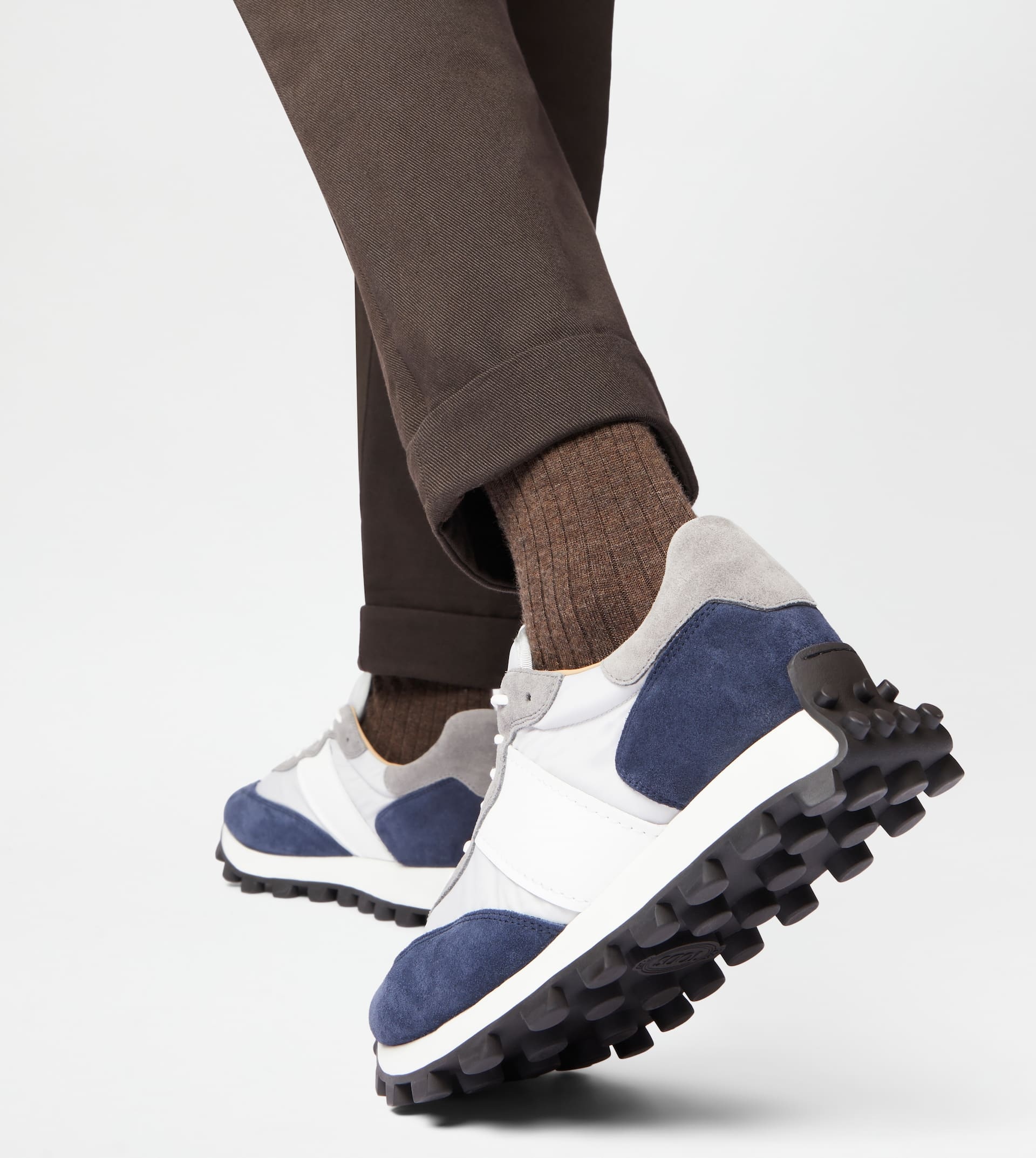 SNEAKERS TOD’S 1T IN SUEDE AND FABRIC - BLUE, GREY, WHITE - 2