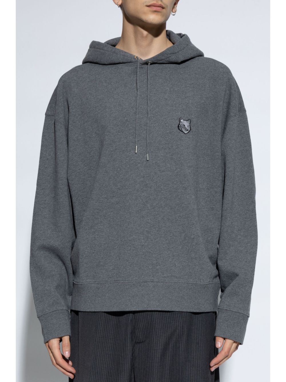 Bold Fox Head Patch oversize hoodie - 3