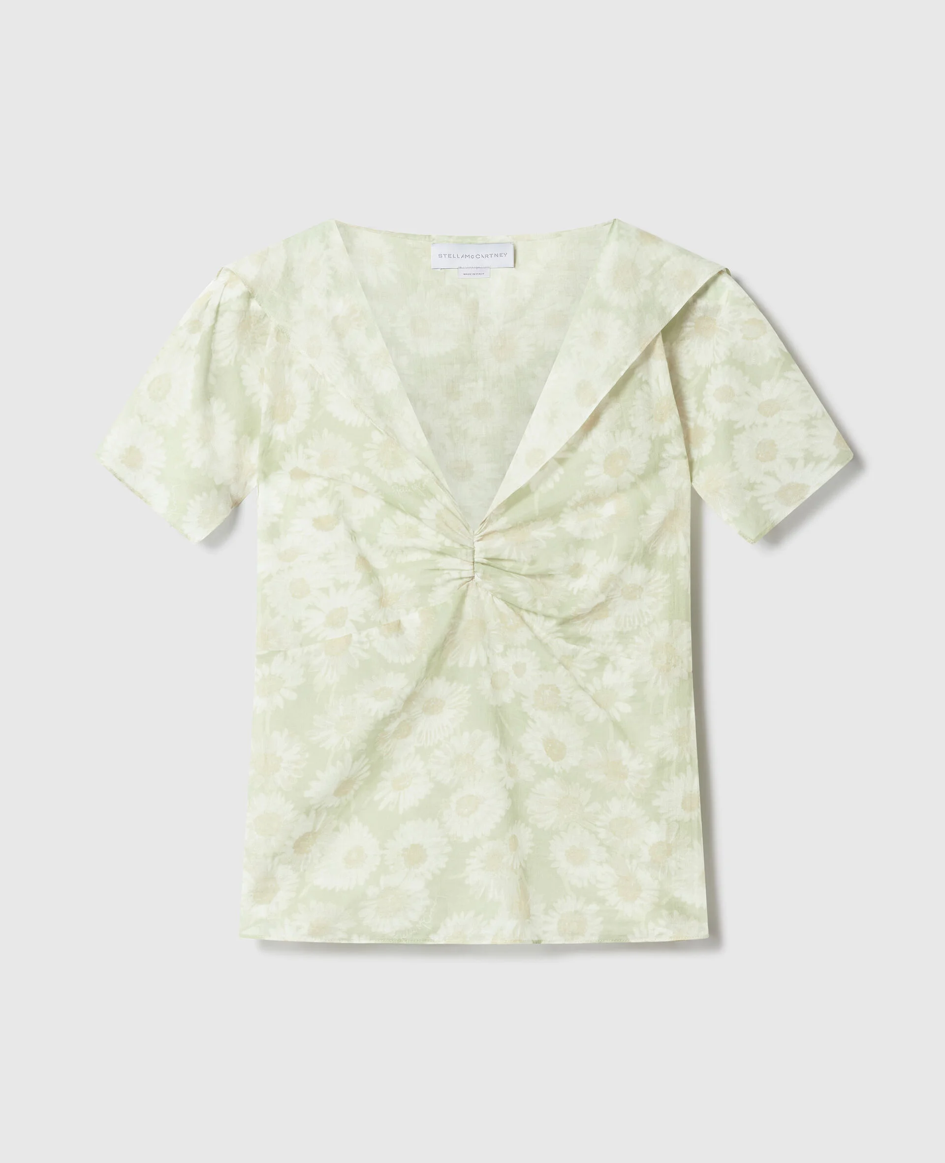 Daisy Print Cap-Sleeve Top - 1