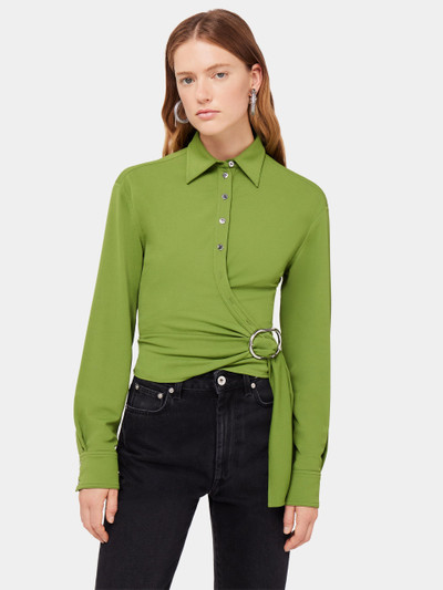 Paco Rabanne GREEN DRAPED TOP WITH PIERCING DETAIL outlook