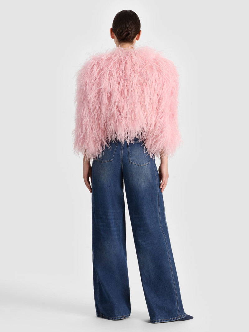 Alice + Olivia KIDMAN FEATHERED JACKET outlook