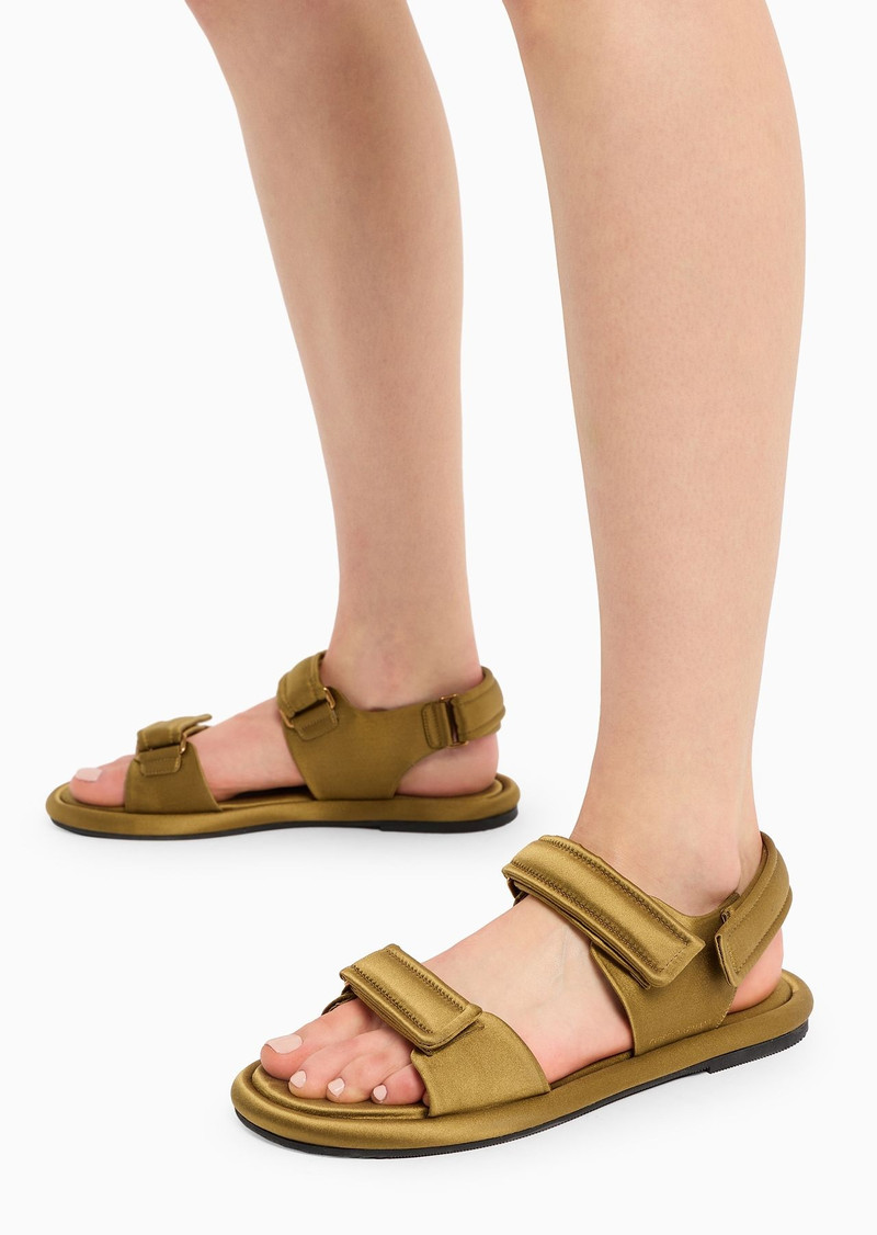 Padded satin flat sandals 7
