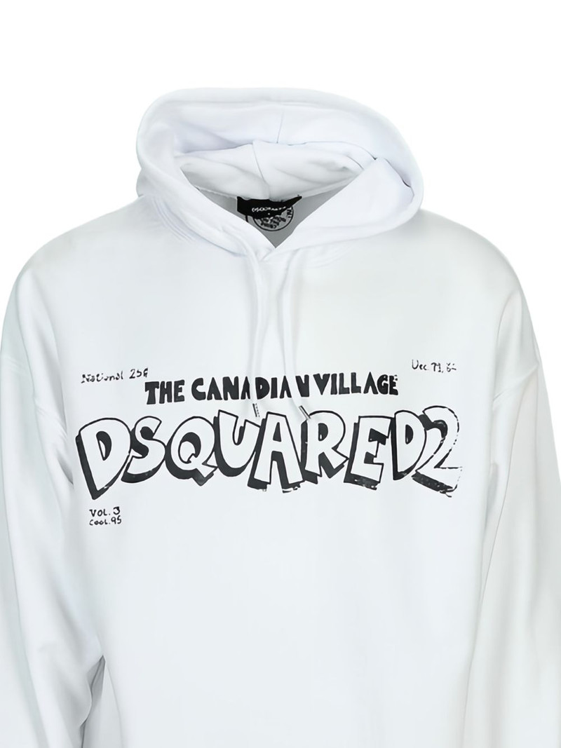 DSQUARED2 logo-print long-sleeve hoodie outlook