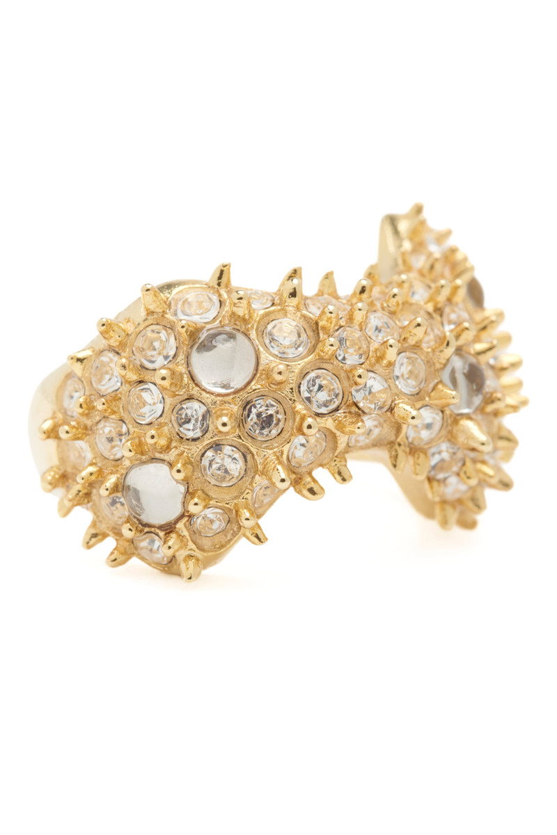 Collina Strada GOLD CLEAR BAT SPIKE RING outlook