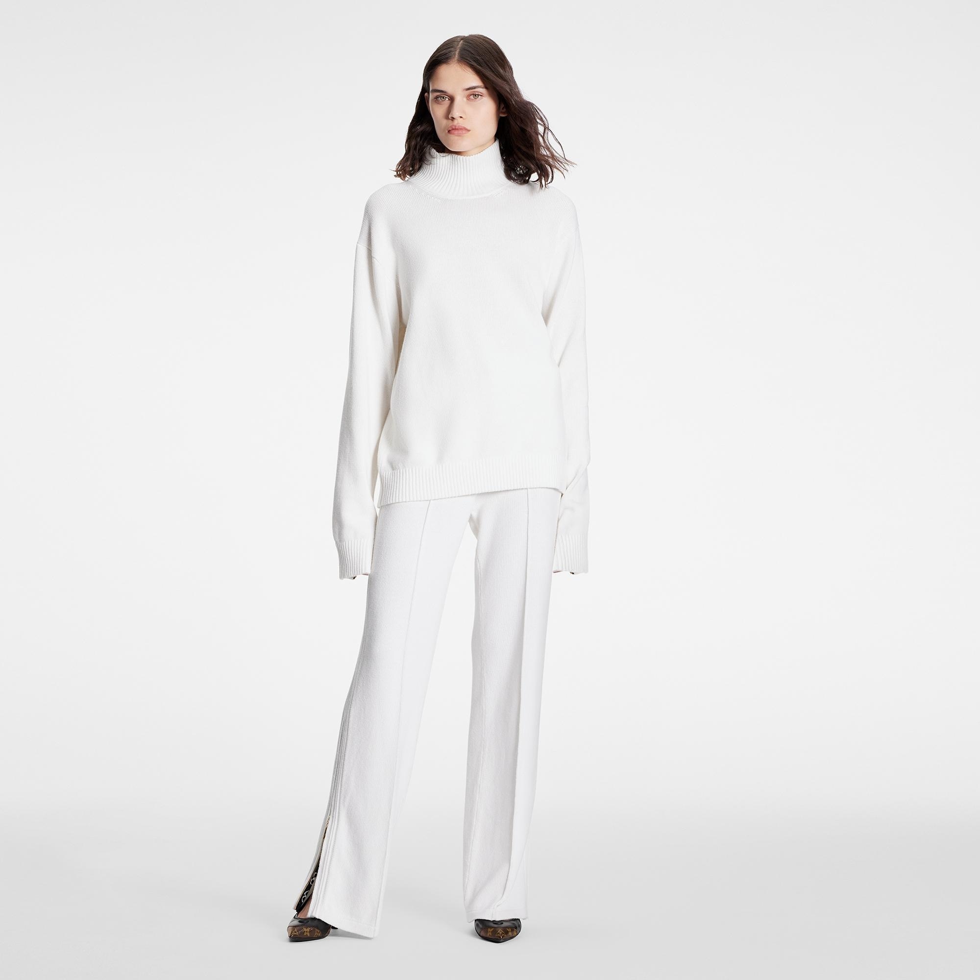 Open Ankle Cashmere Loungewear Pants - 2