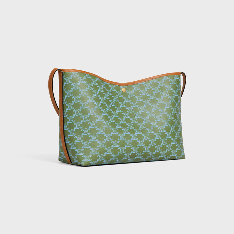 SOFT SHOPPER BAG IN TRIOMPHE CANVAS AND CALFSKIN 4