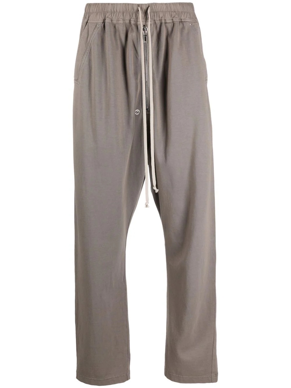 drawstring cotton trousers - 1